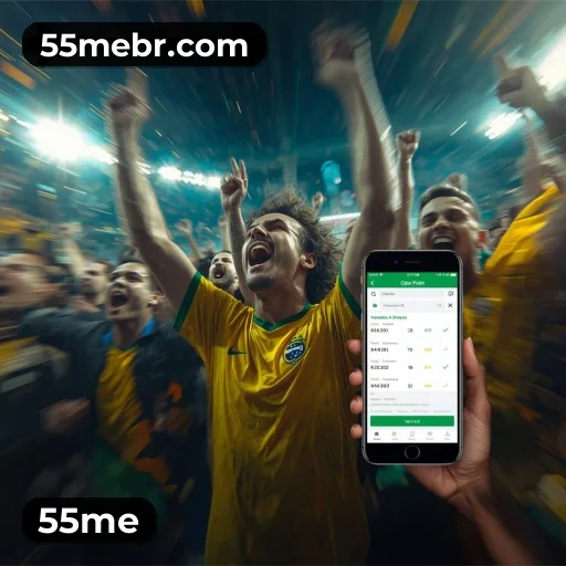 Comparação APP mobile vs versão web da 55me